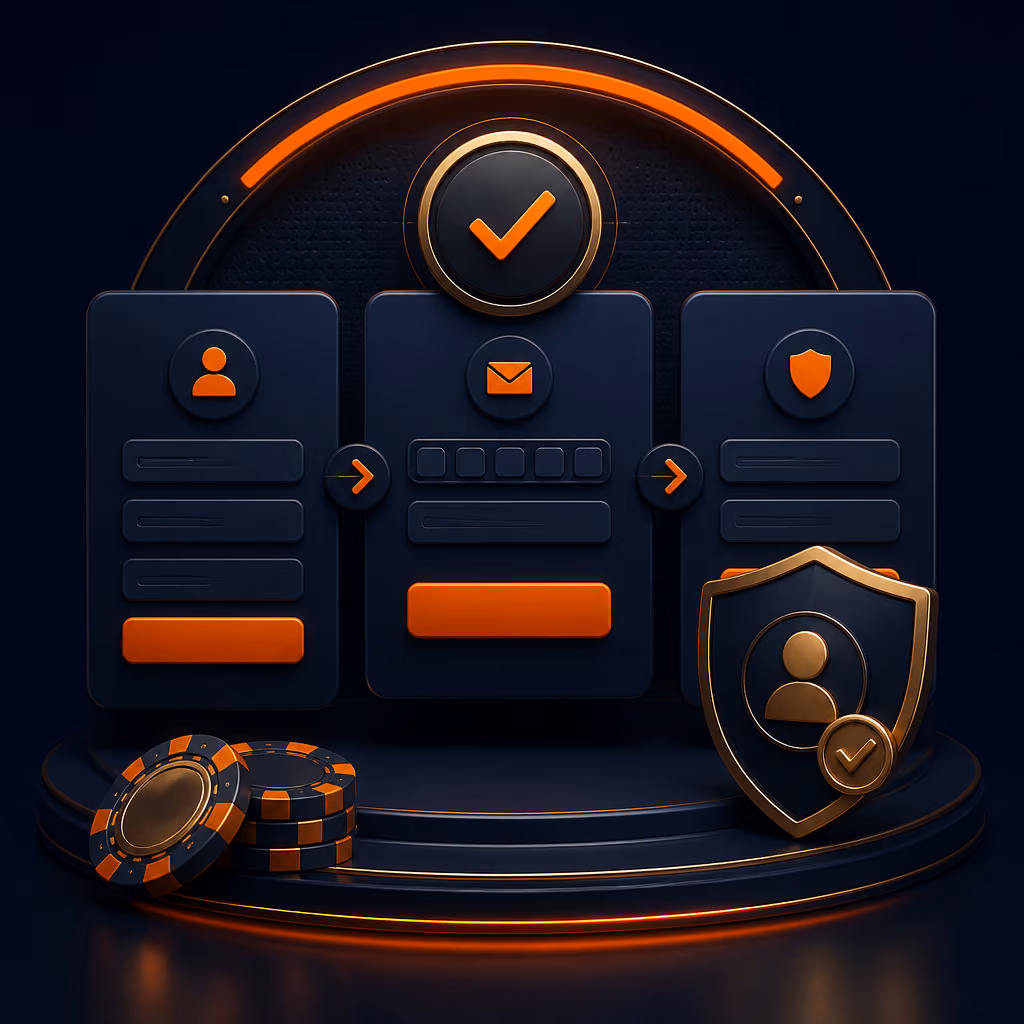 Registračné kroky v Nine Casino